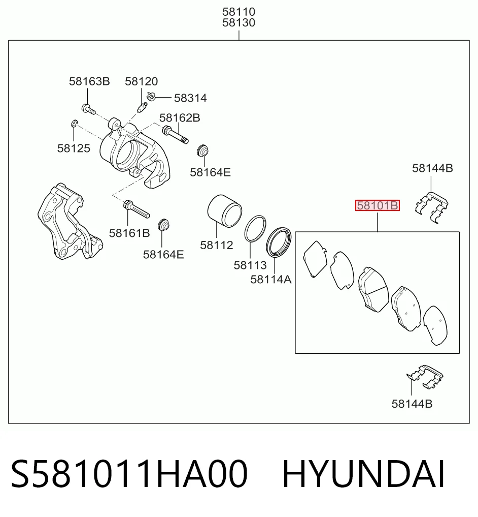 S581011HA00 Hyundai/Kia