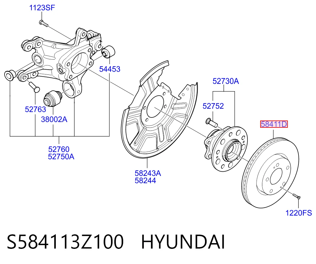 Disco do freio traseiro para Hyundai I40 VF