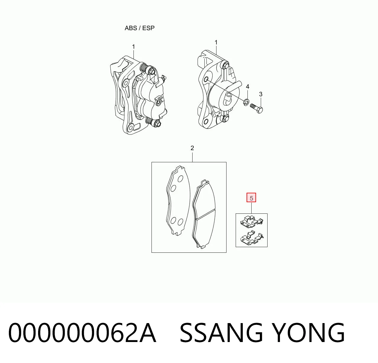 Kit de molas de fixação de sapatas de disco dianteiras SsangYong Actyon  CJ ao melhor preço