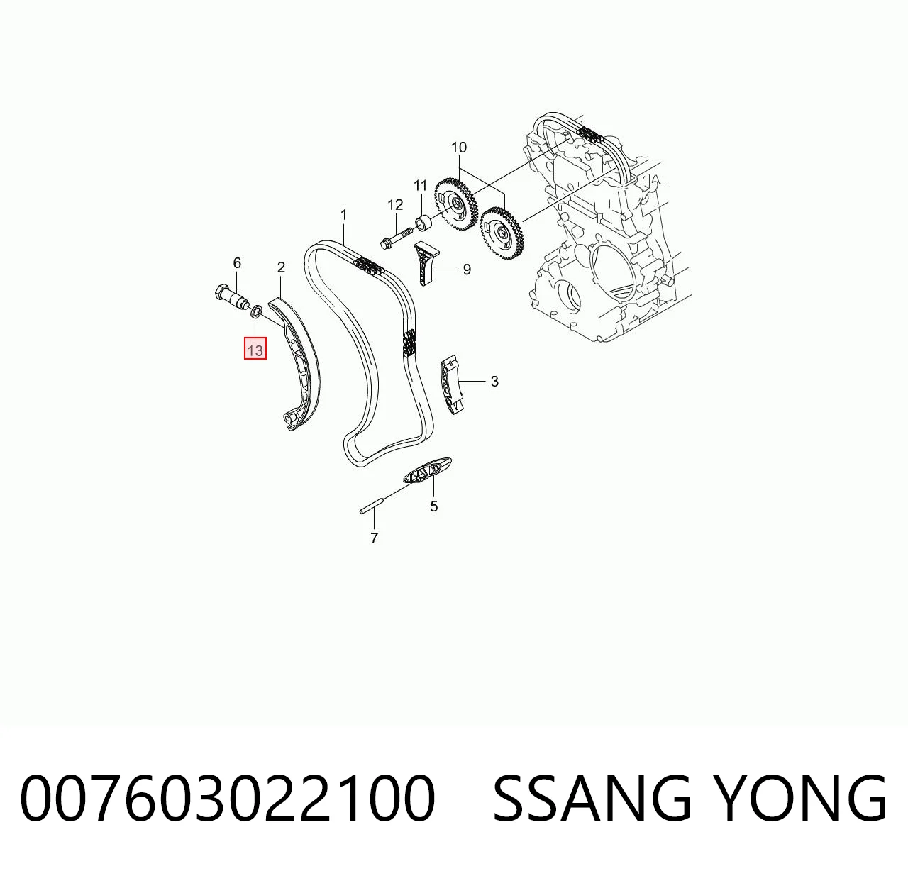 007603022100 Ssang Yong