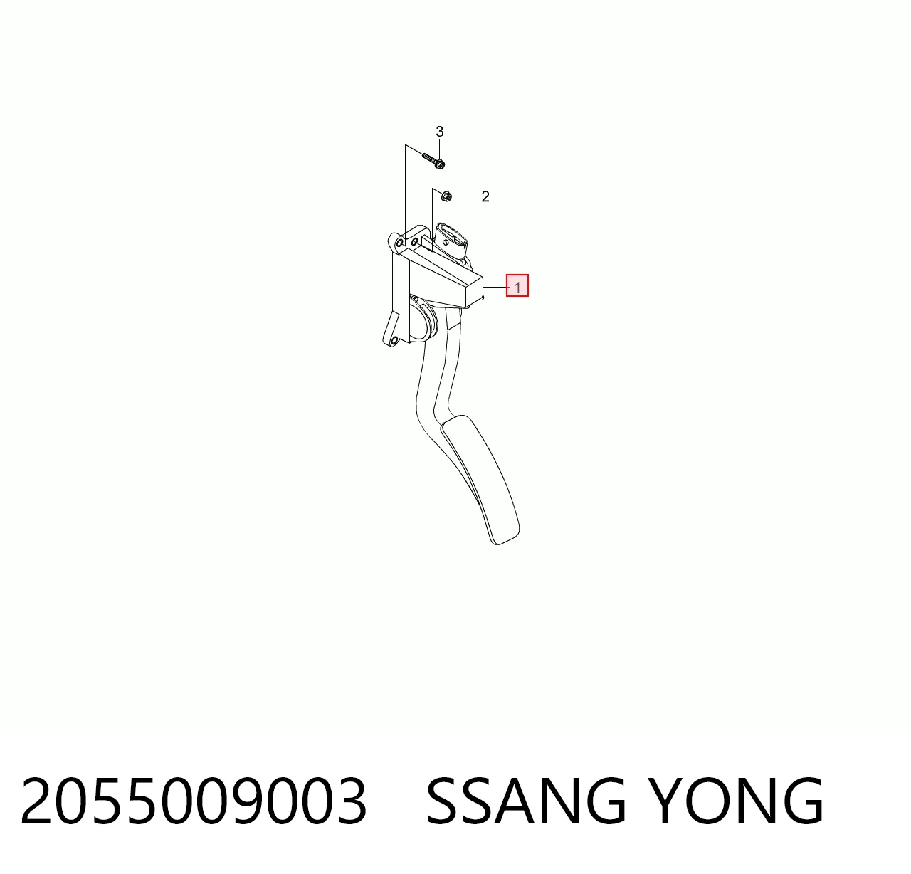  Pedal de gás (de acelerador) SsangYong Actyon SPORTS pick-up (QJ) (2006 - 2012) SPORTS