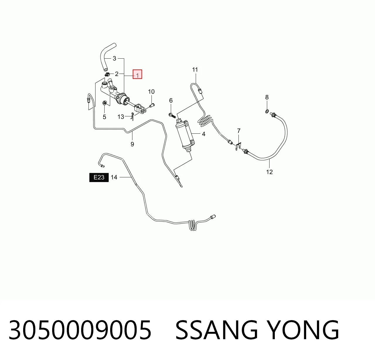 Cilindro mestre de embraiagem SsangYong Actyon  CJ
