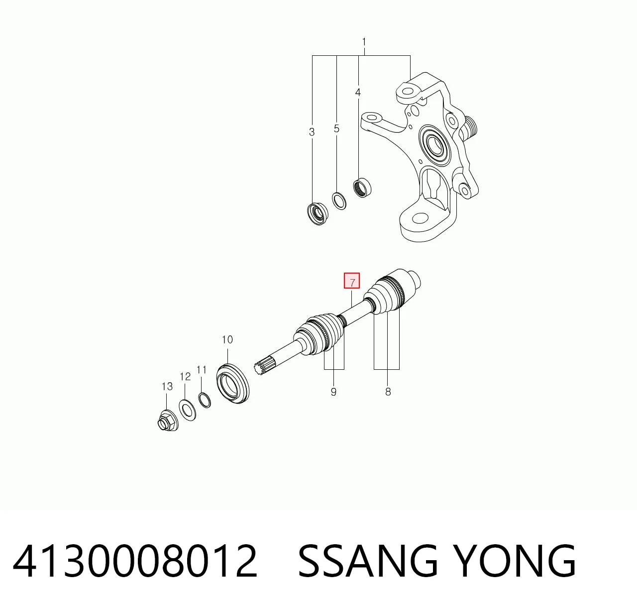 4130008012 Ssang Yong