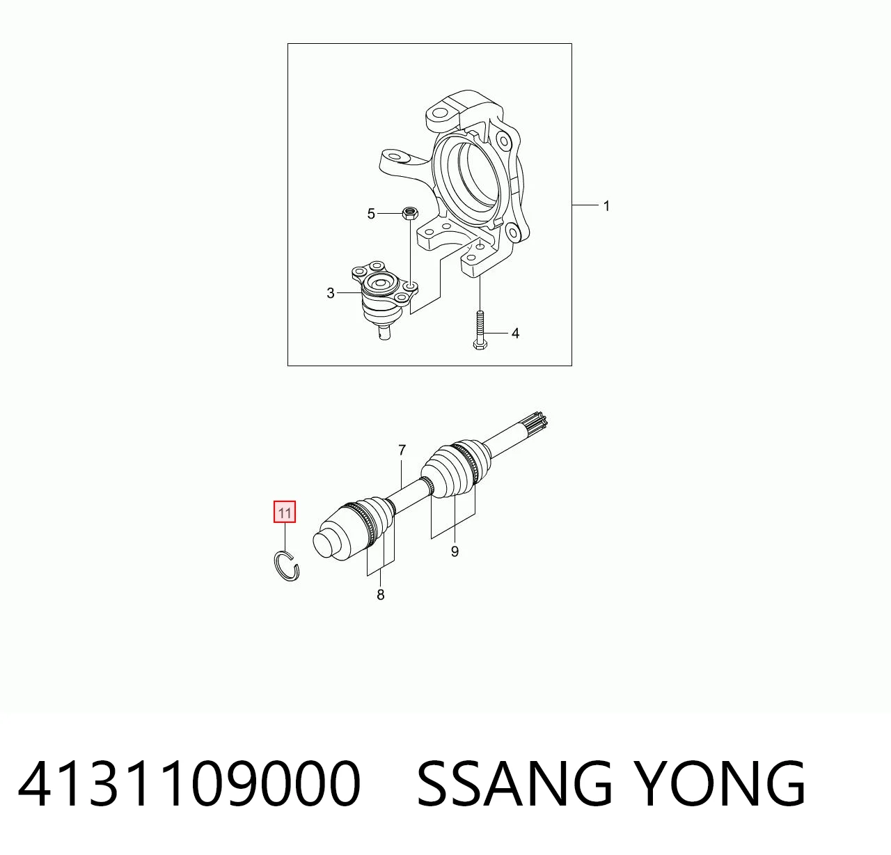 4131109000 Ssang Yong