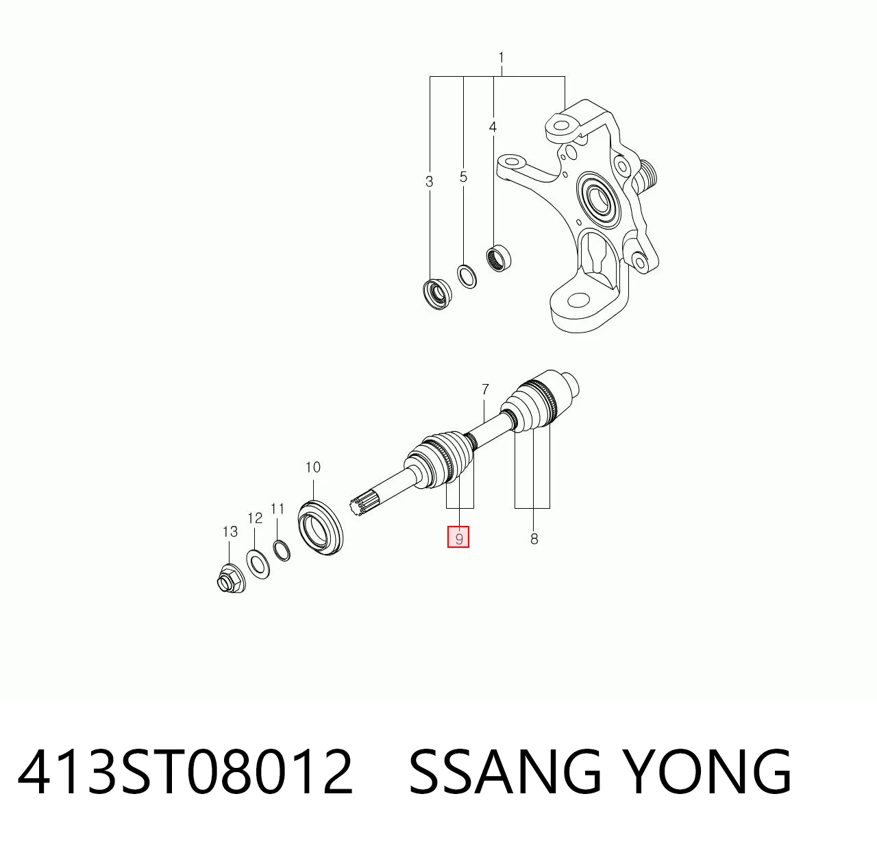 413ST08012 Ssang Yong