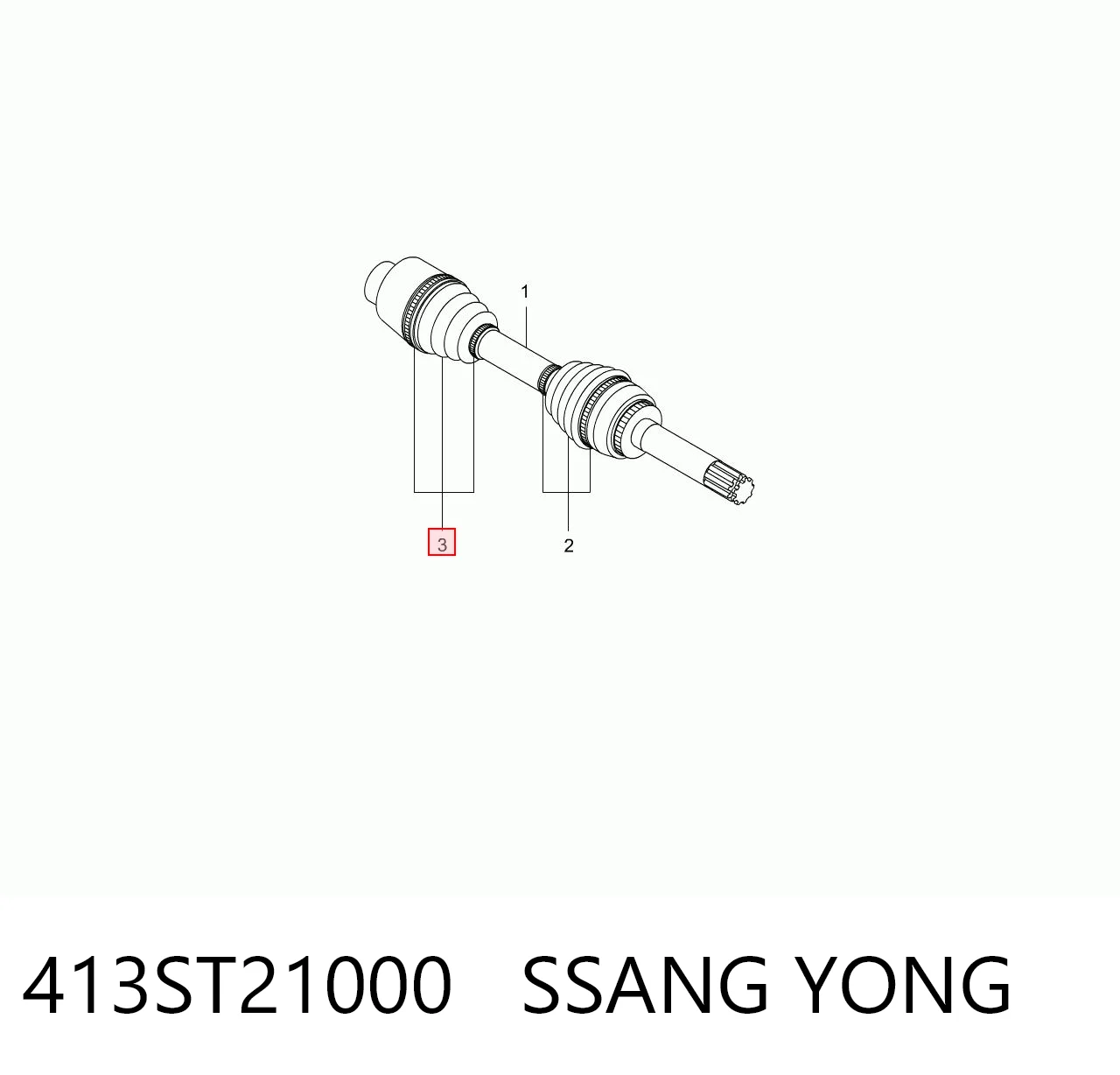 Bota de proteção interna de junta homocinética do semieixo dianteiro SsangYong Rodius   ao melhor preço