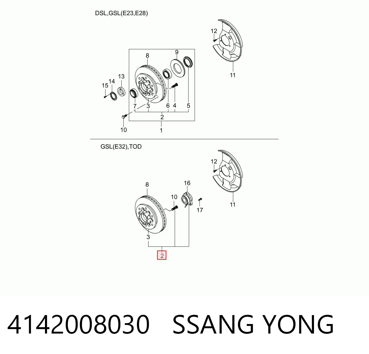 4142008030 Ssang Yong