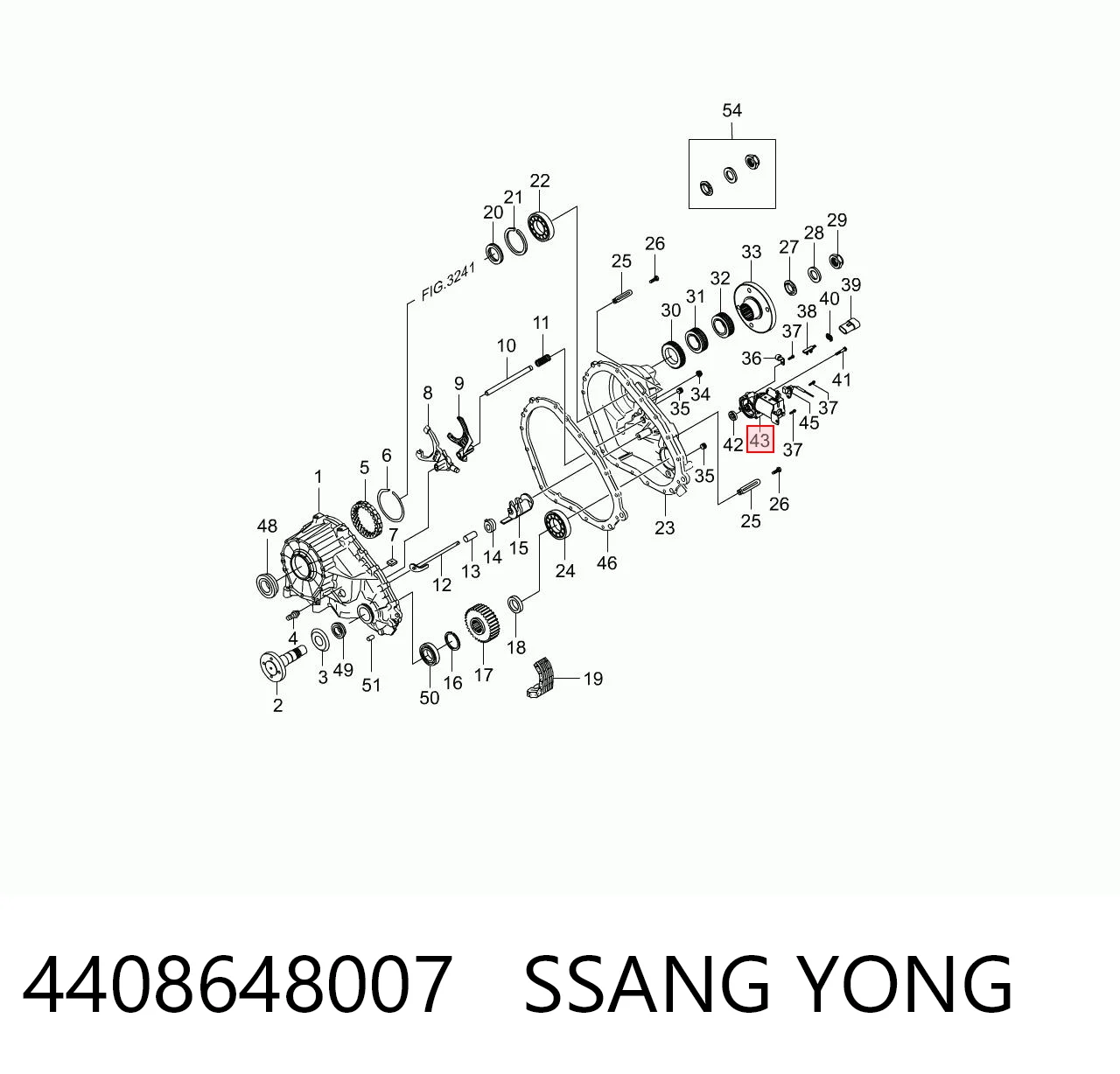 4408648007 Ssang Yong Motor de controlo da caixa de transferência