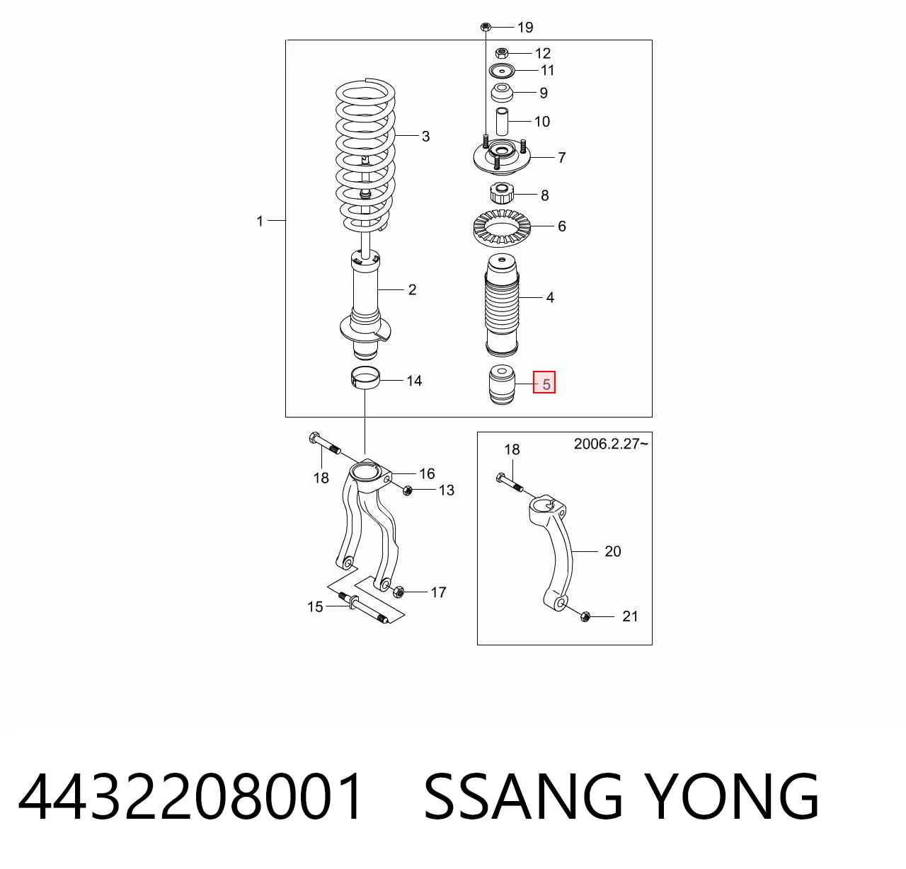 4432208001 Ssang Yong