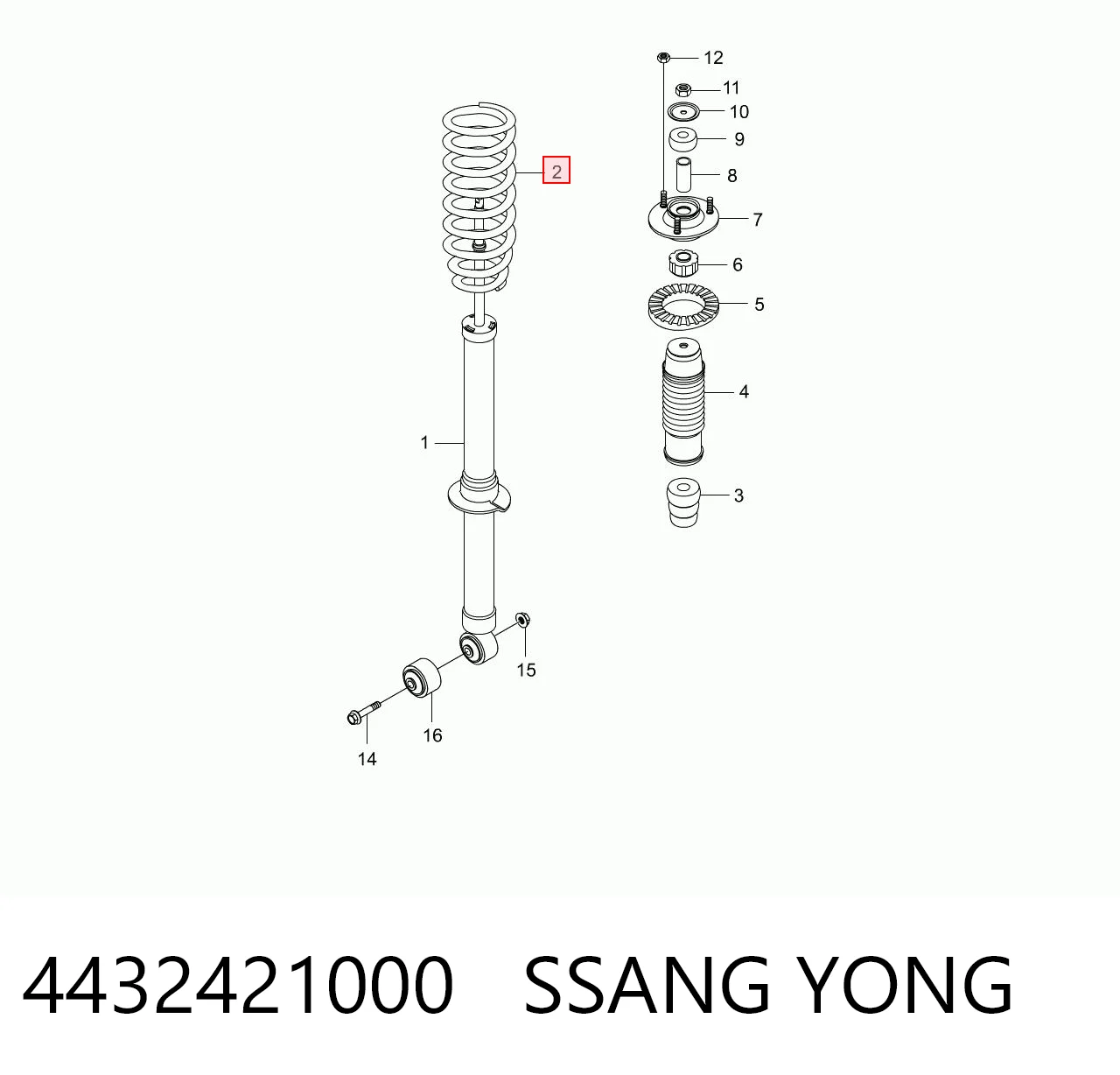 Mola dianteira SsangYong Rodius   ao melhor preço