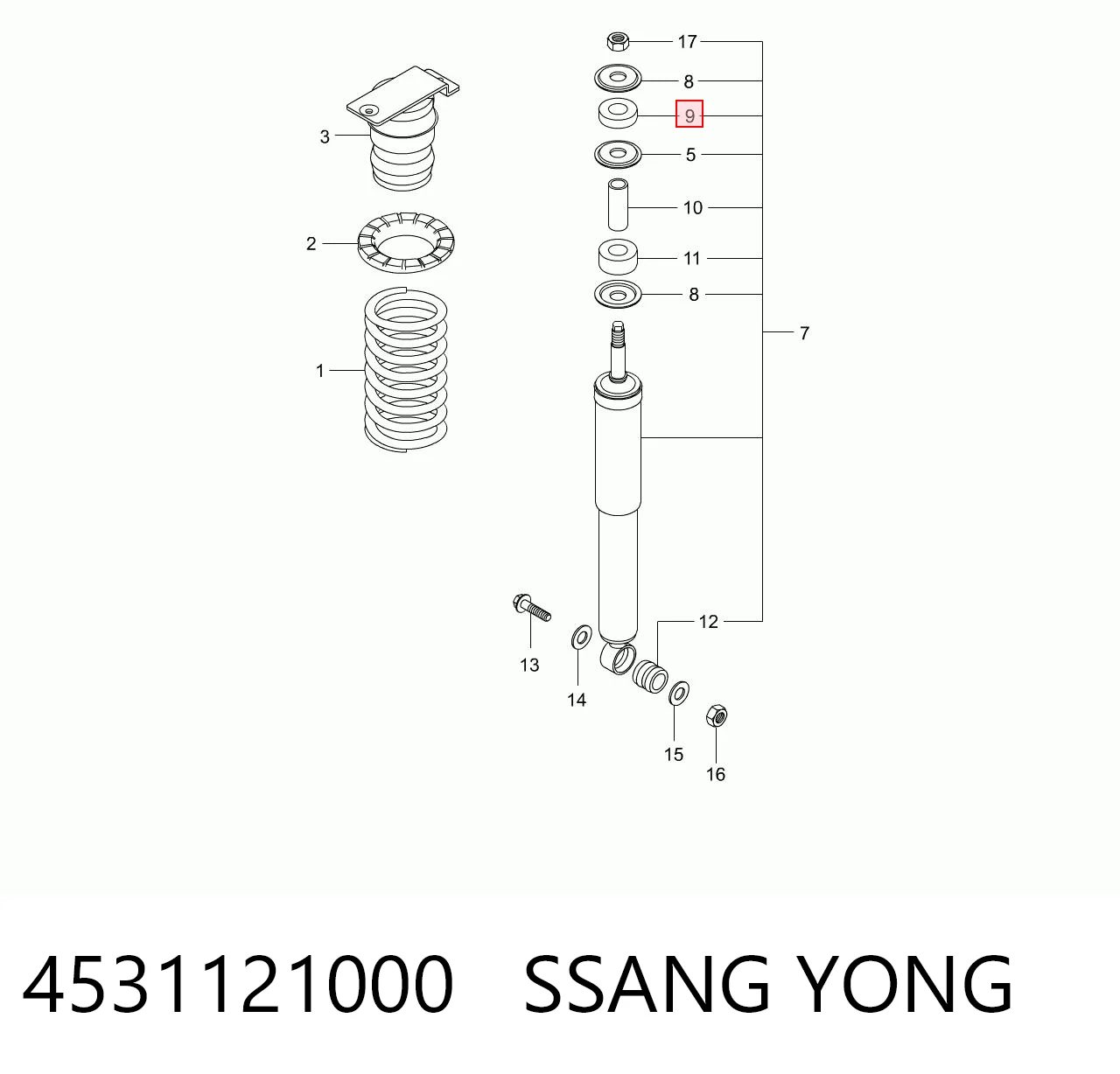 4531121000 Ssang Yong