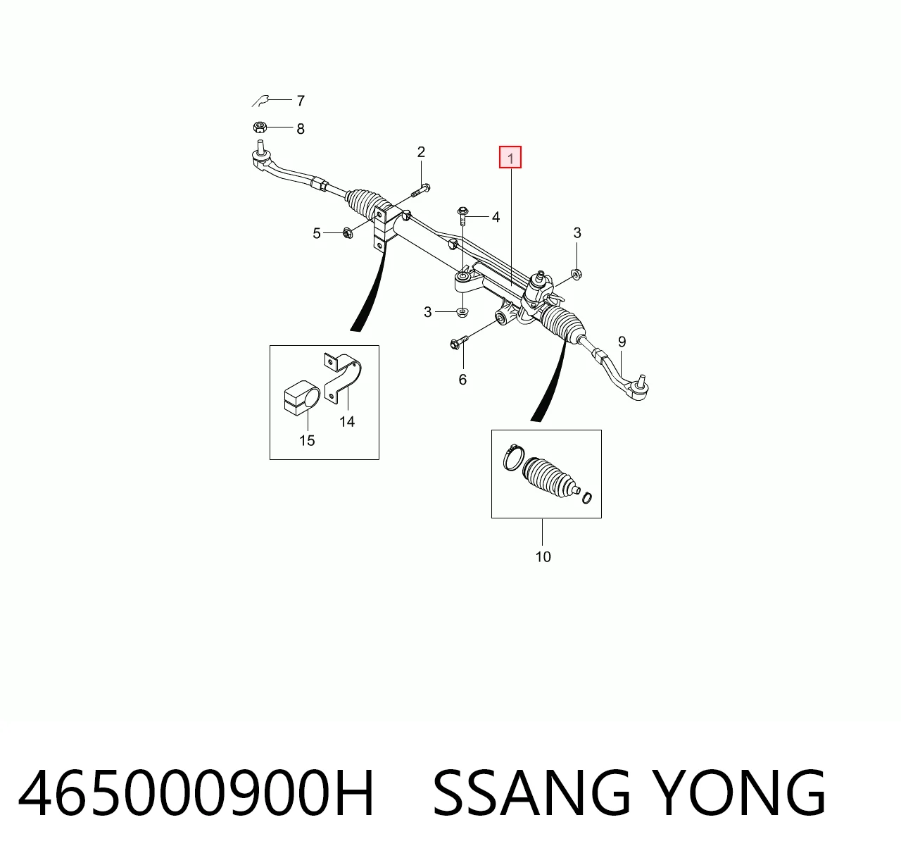 Compre Cremalheira da direção SsangYong Actyon 