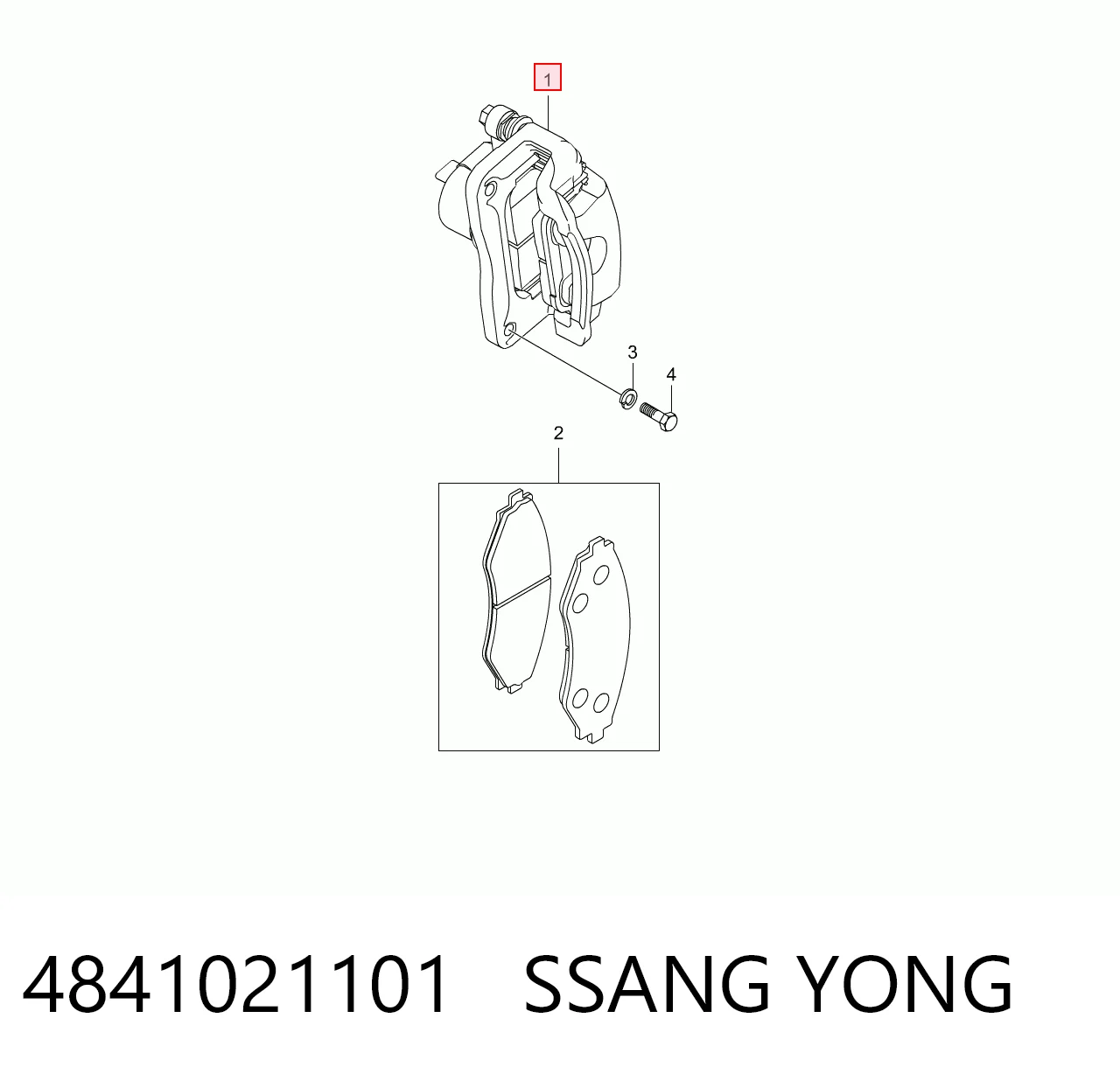 Kit de reparação de suporte do freio traseiro para SsangYong Rodius  
