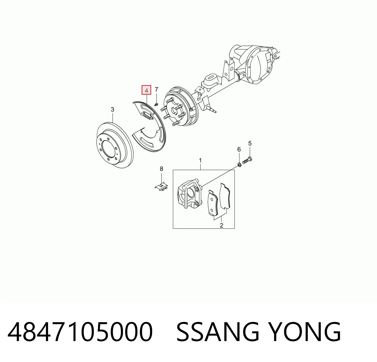 4847105000 Ssang Yong