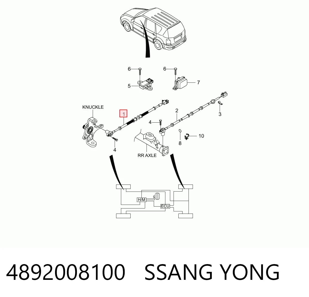 Compre Sensor dianteiro de ABS SsangYong Rexton 1