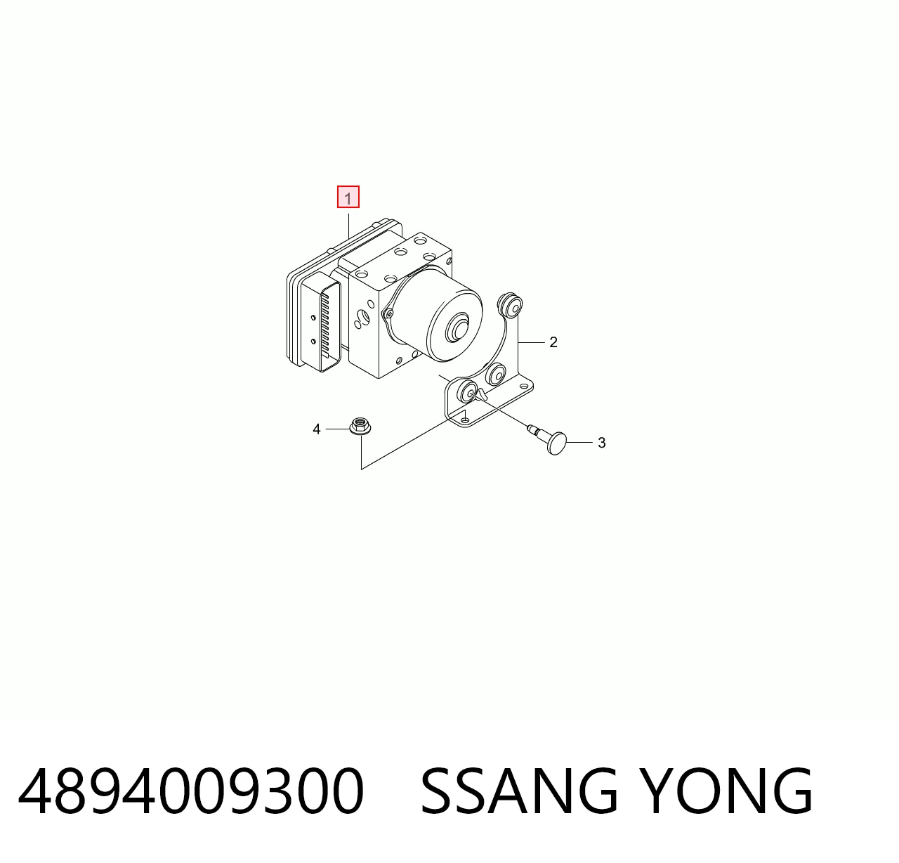 06210207394 Ssang Yong Unidade hidráulico de controlo ABS