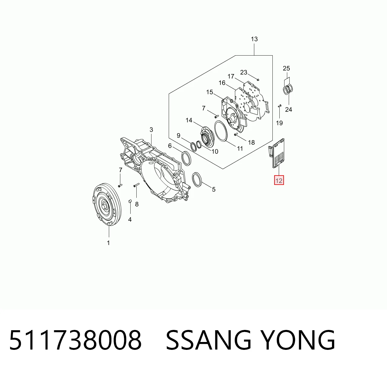 Filtro da Caixa Automática de Mudança SsangYong Actyon preço, a partir de 32,51 USD