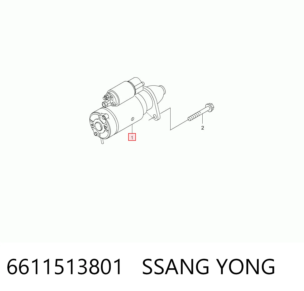 6611513801 Ssang Yong Motor de arranco