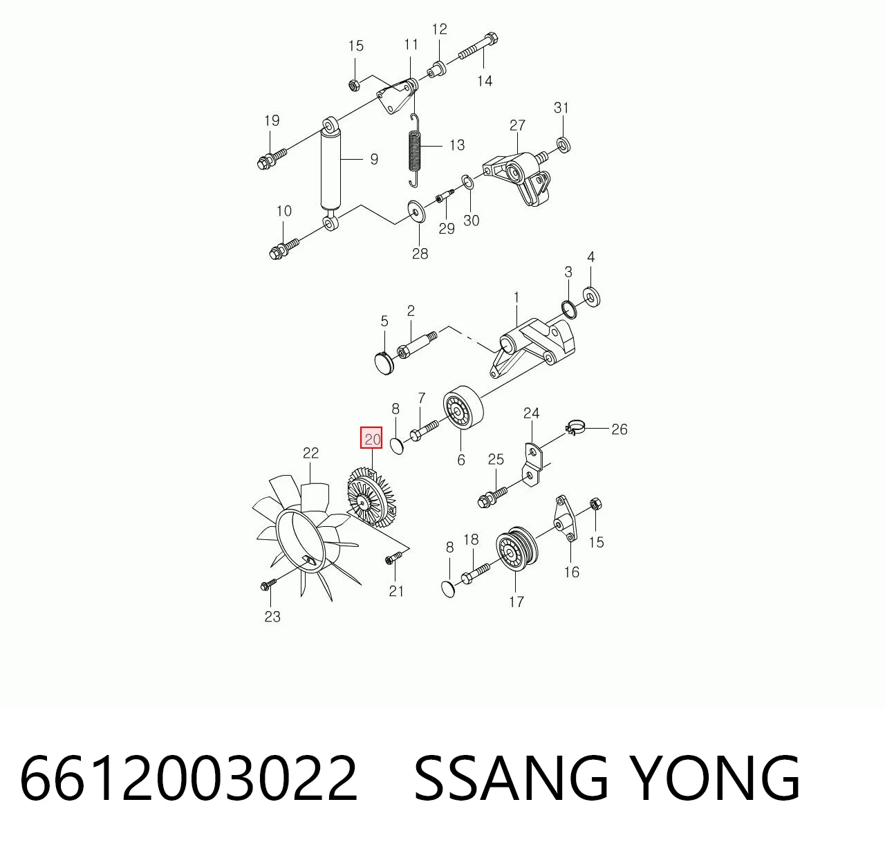 6612003022 Ssang Yong