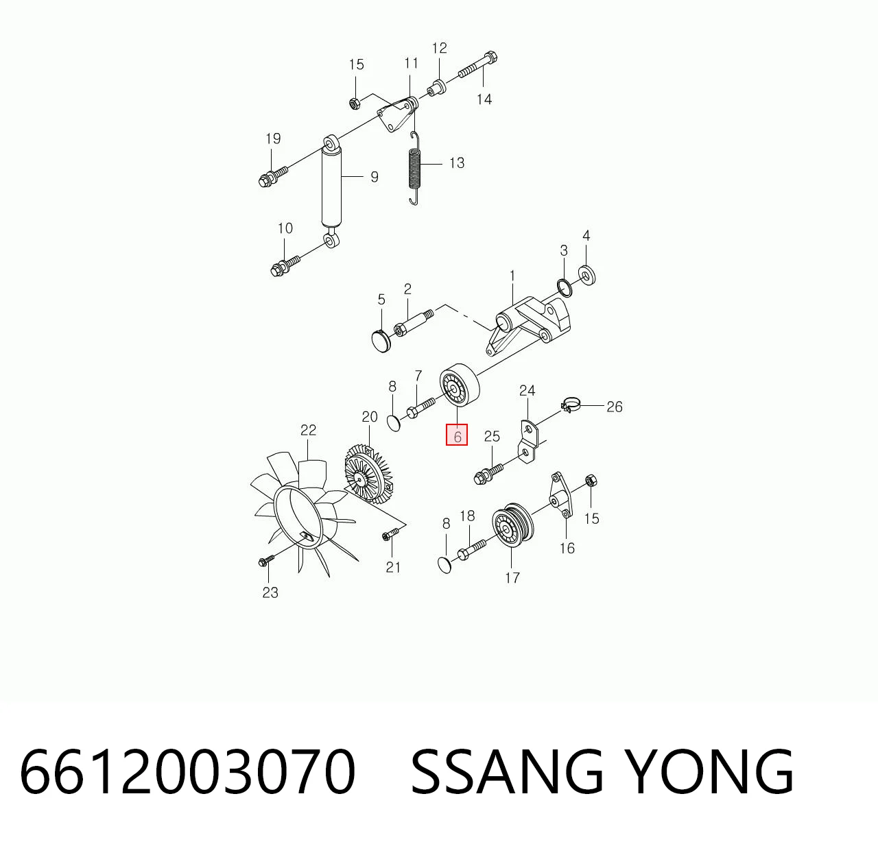 6612003070 Ssang Yong