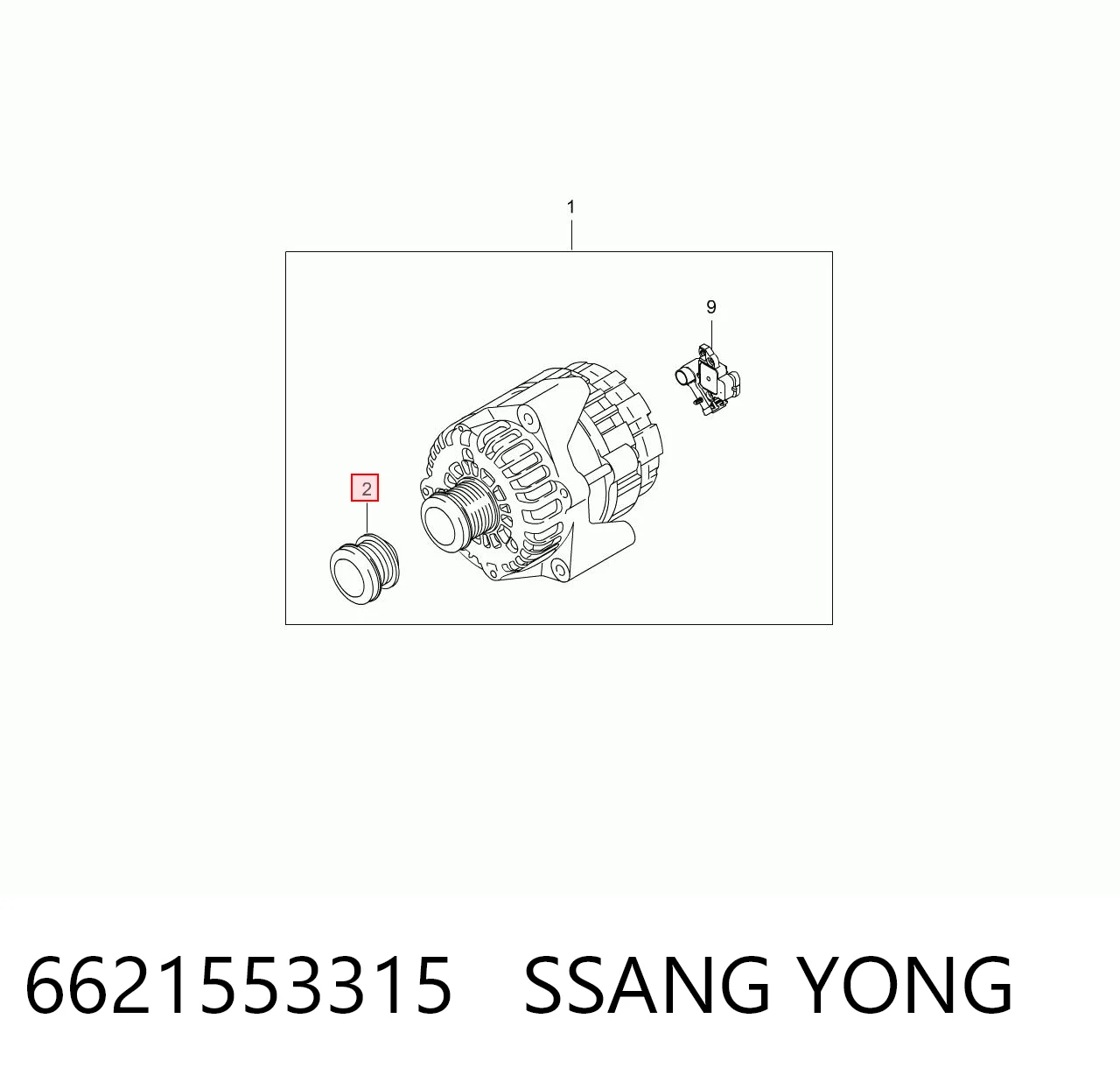 6621553315 Ssang Yong Polia do gerador