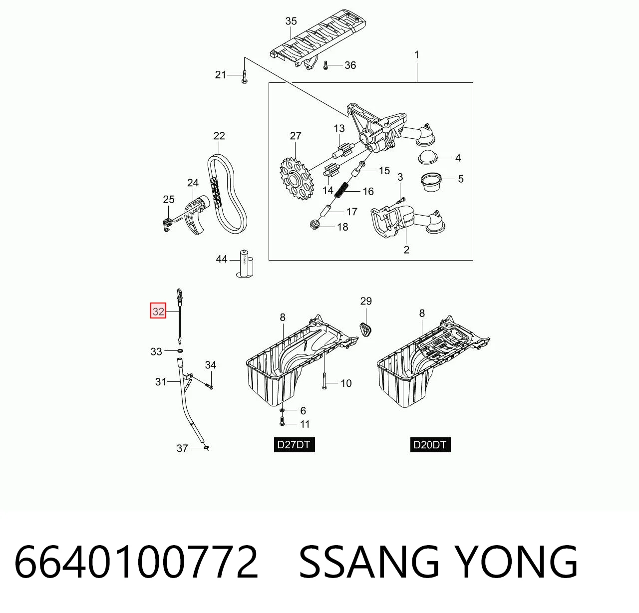 6640100772 Ssang Yong 