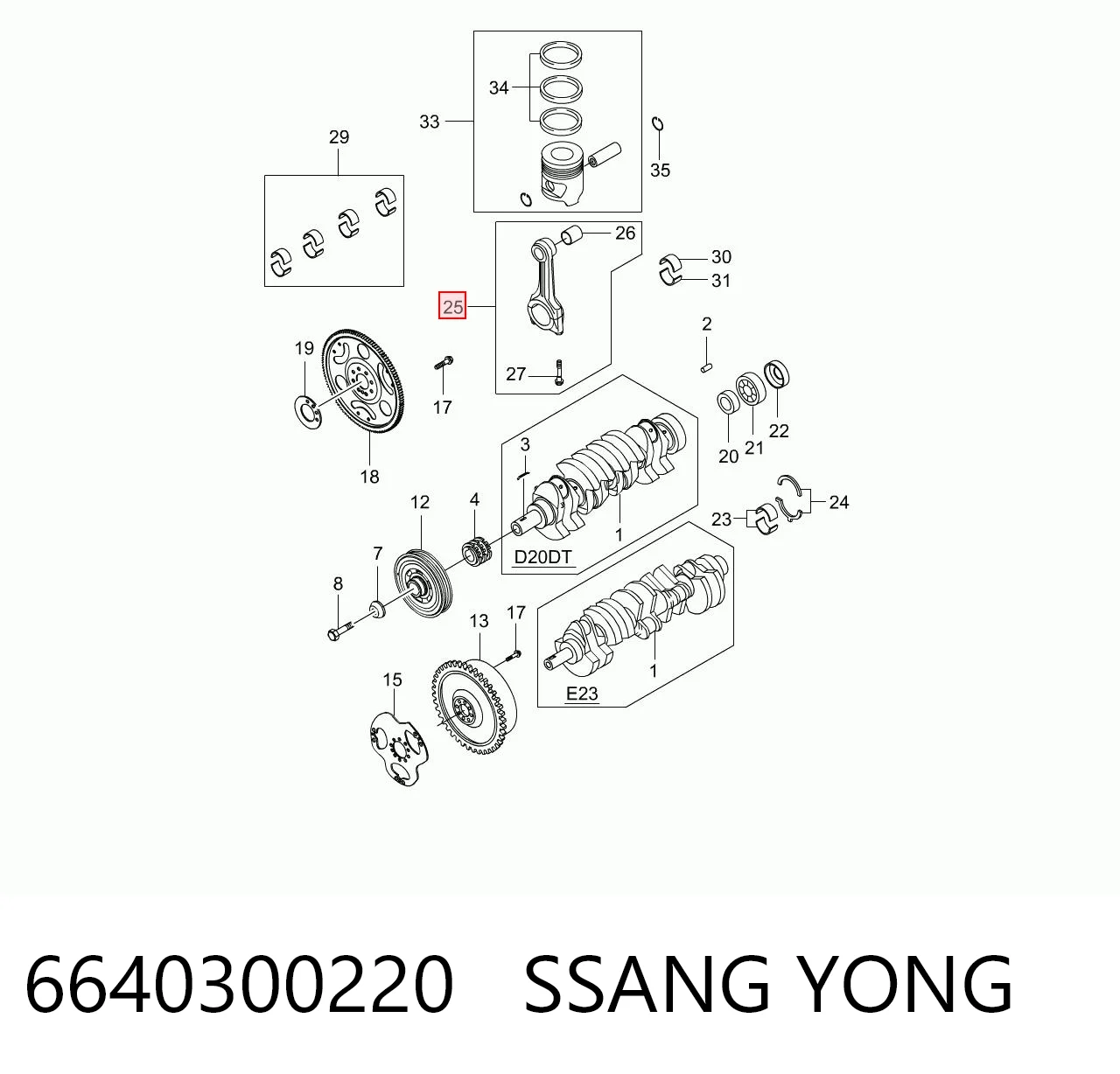 6640300220 Ssang Yong