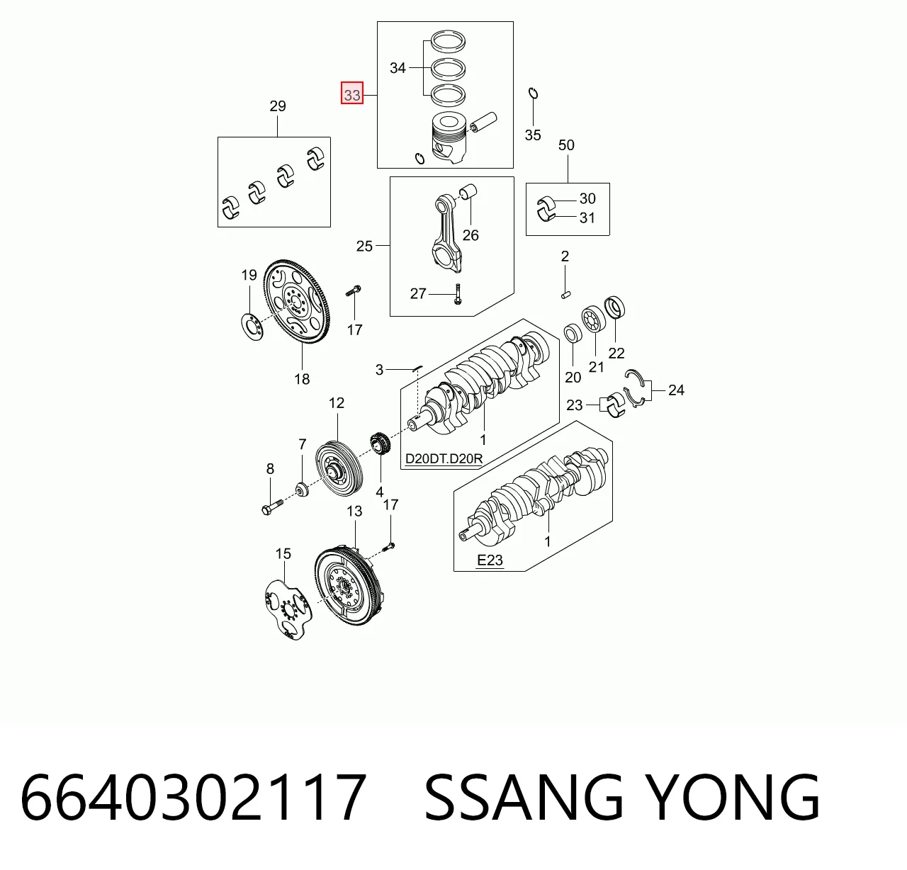 6640302117 Ssang Yong