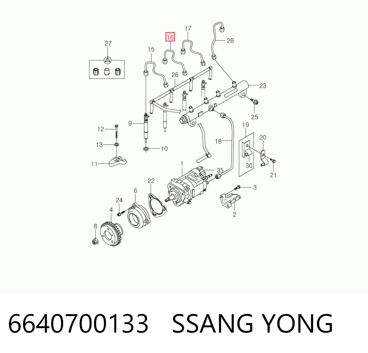 6640700133 Ssang Yong 