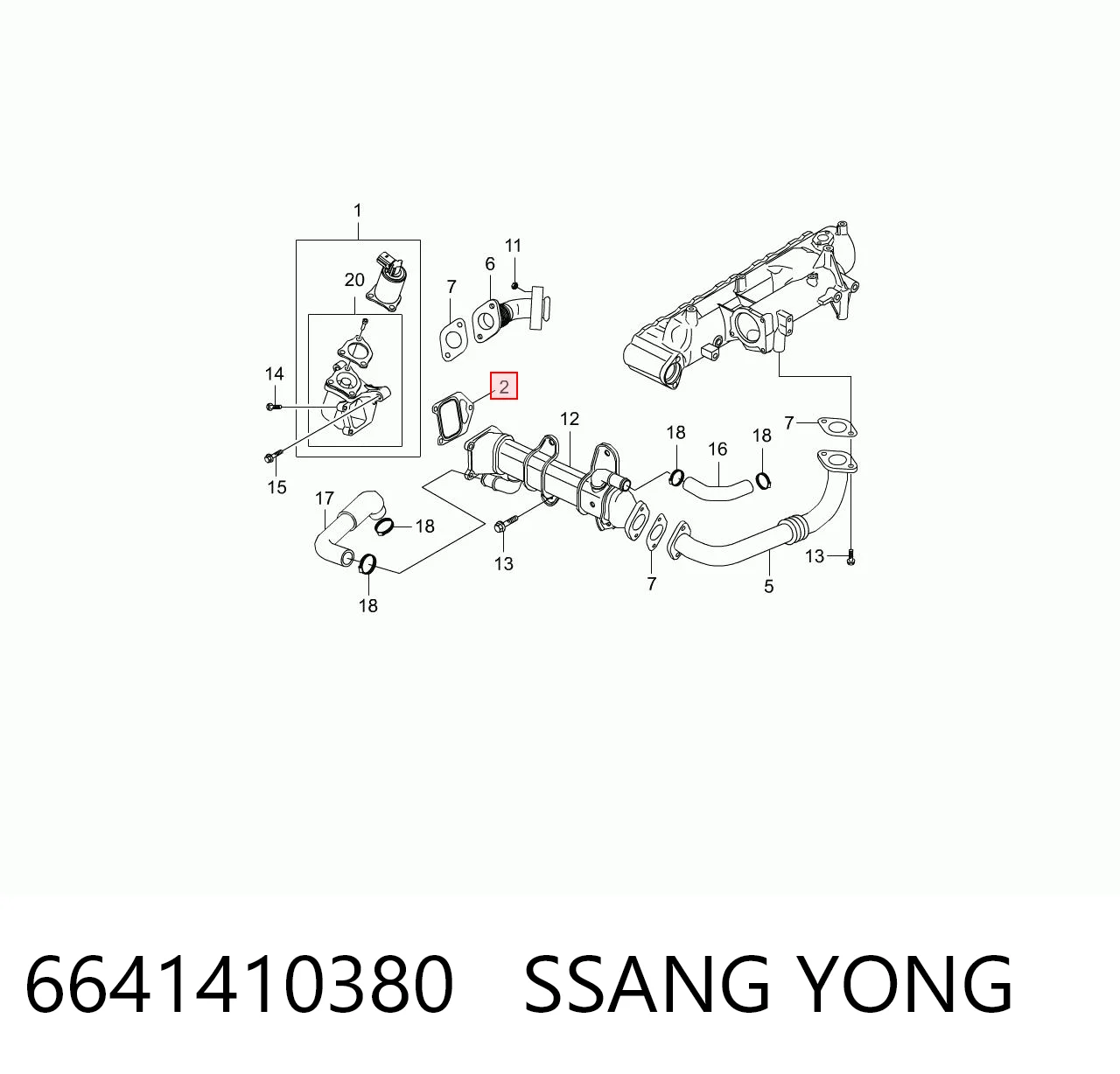6641410380 Ssang Yong