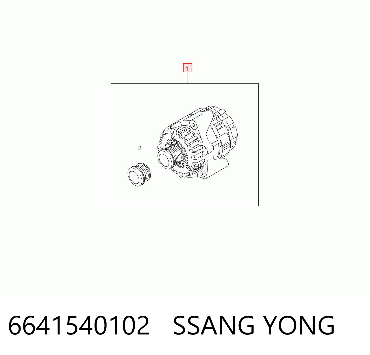 6641540102 Ssang Yong Gerador