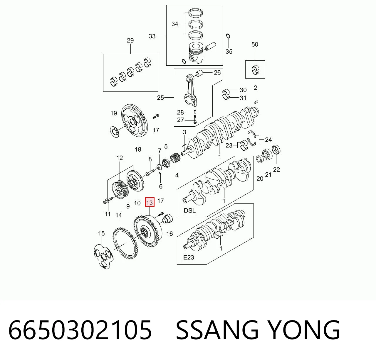 6650302105 Ssang Yong
