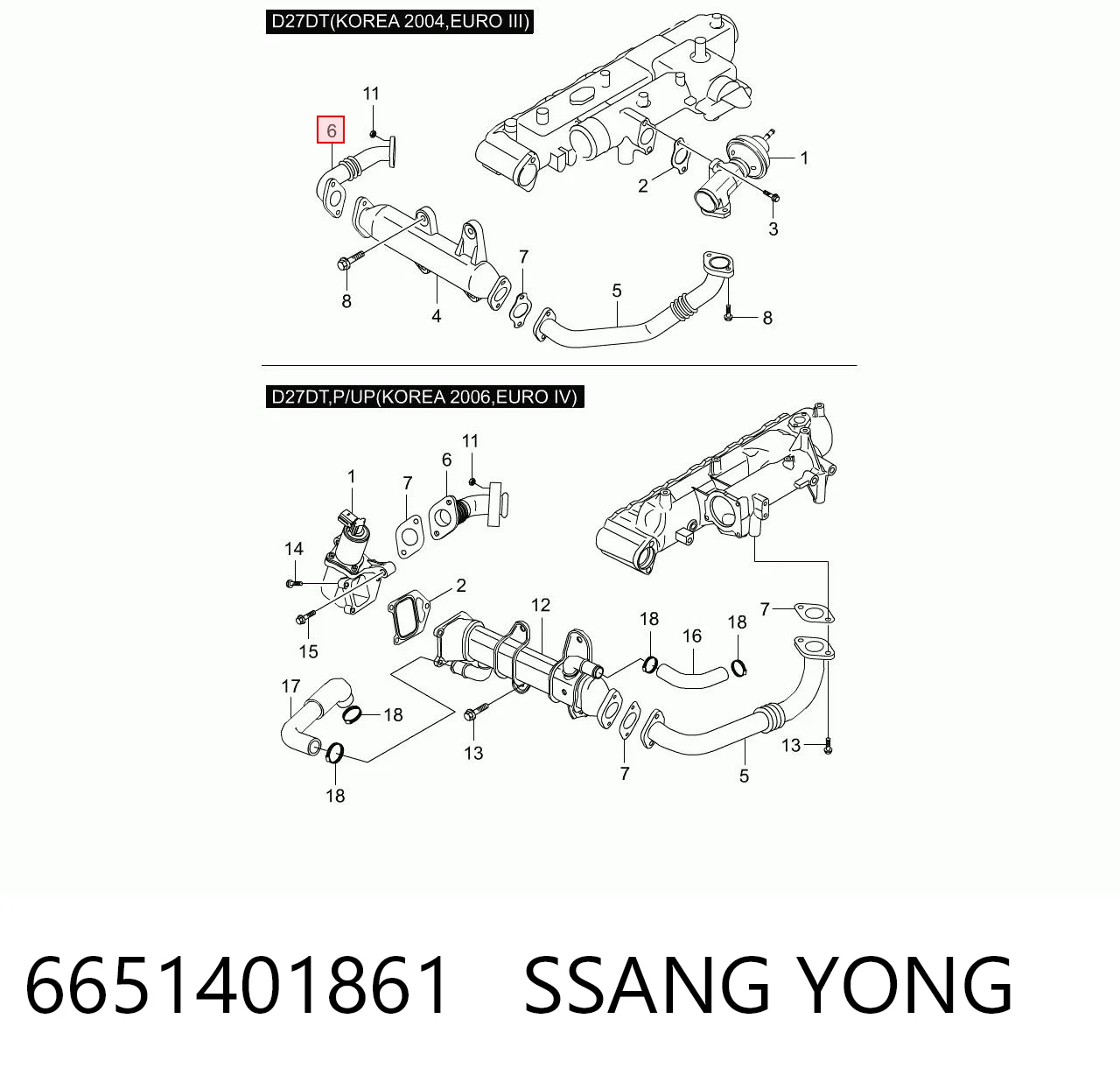 6651401861 Ssang Yong