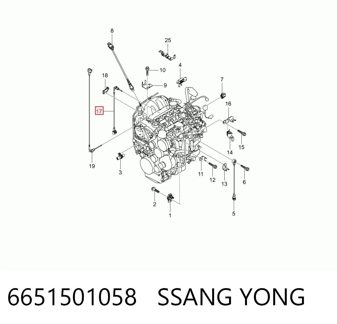 Compre 6651501058 Hyundai/Kia Sensor de temperatura dos gases de escape (GE), até o catalisador