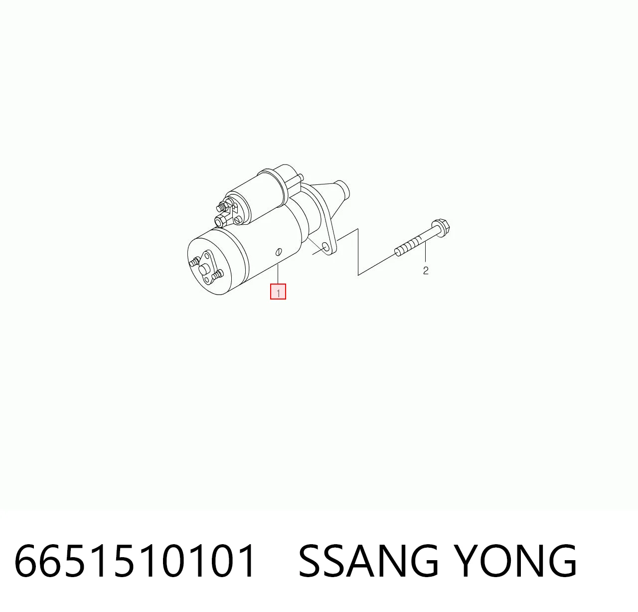 6651510101 Ssang Yong Motor de arranco