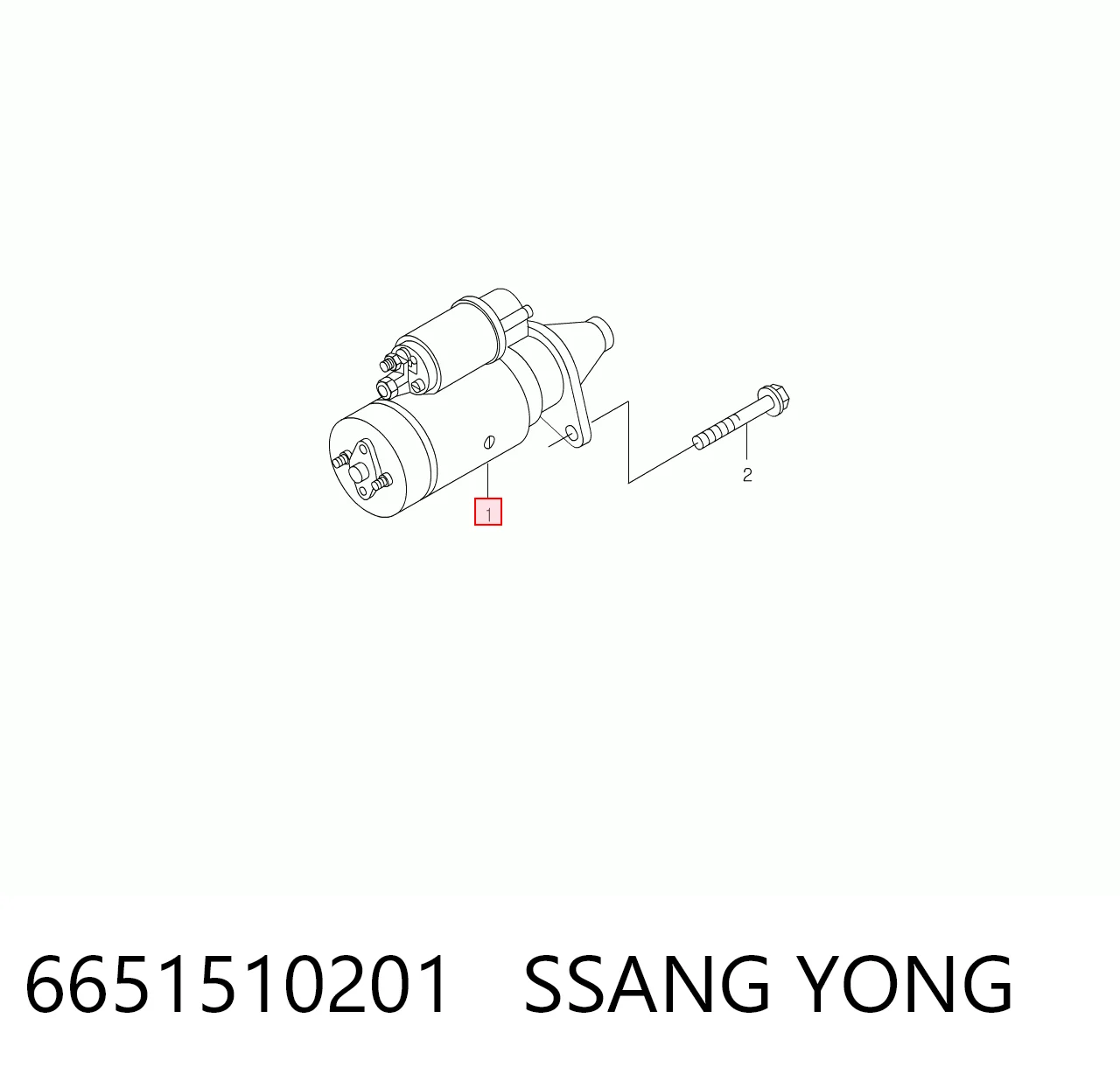 6651510201 Ssang Yong Motor de arranco