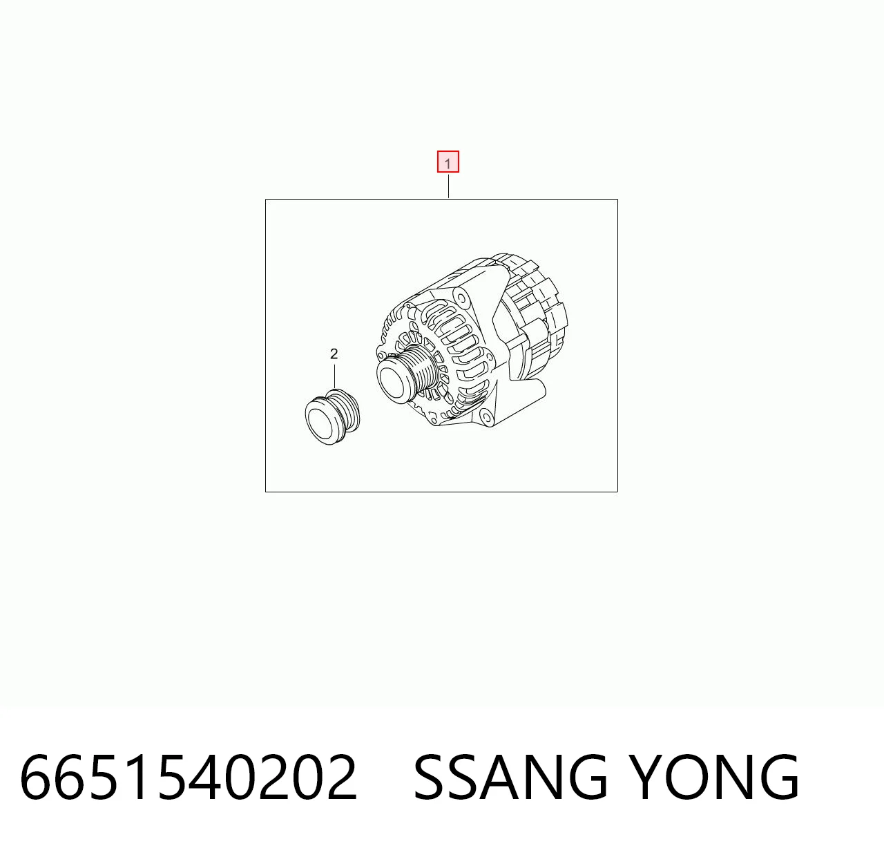 6651540202 Ssang Yong Gerador