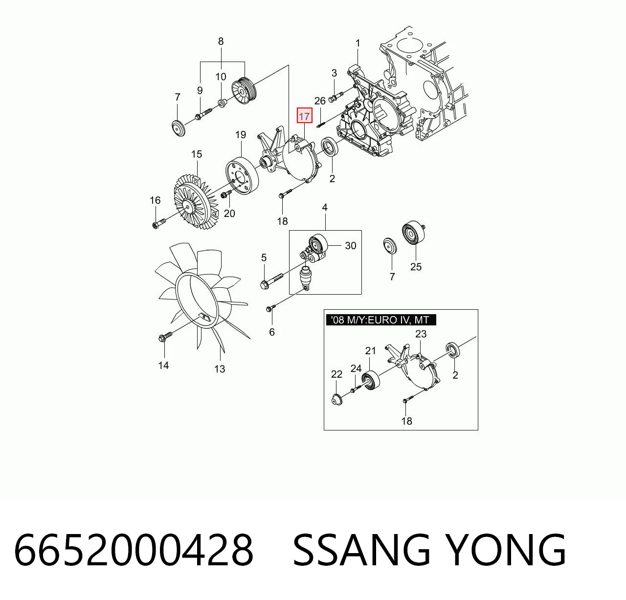 6652000428 Ssang Yong