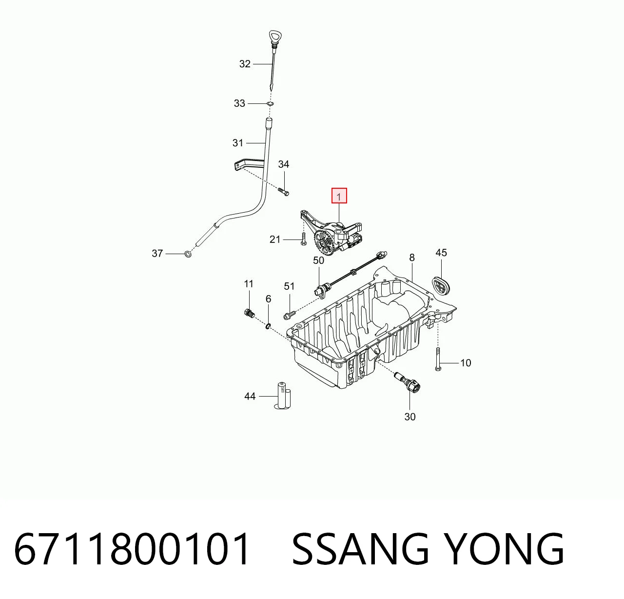 Bomba de óleo para SsangYong Actyon  
