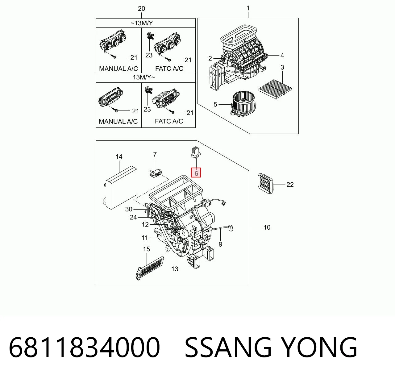 6811834000 Ssang Yong