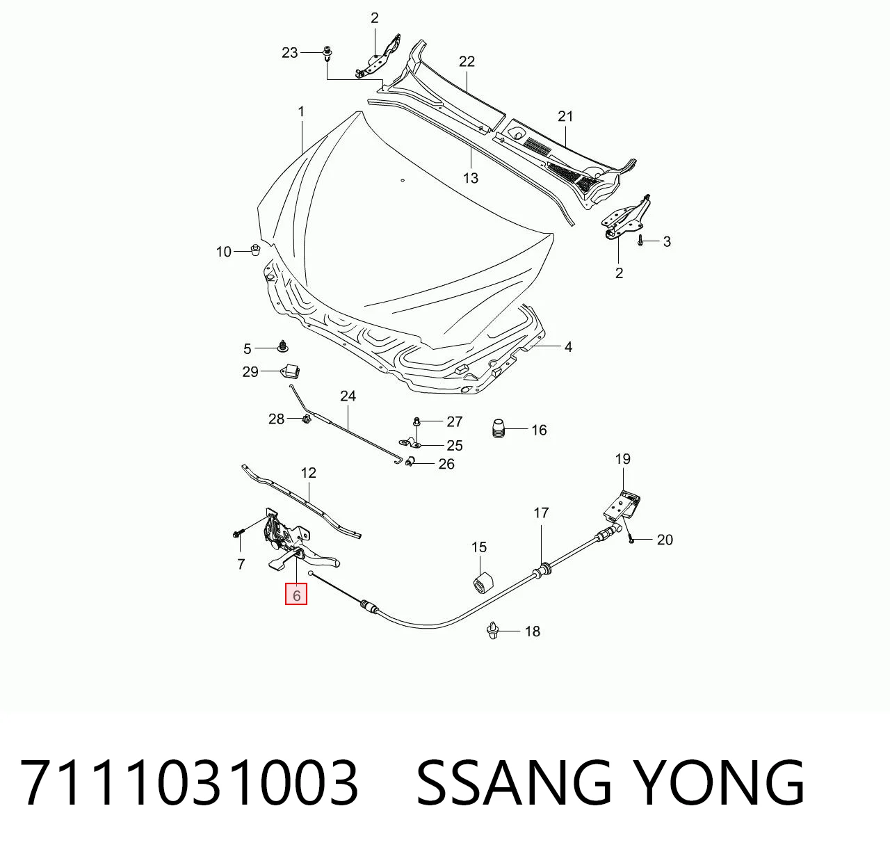 Fecho da capota SsangYong Actyon  CJ ao melhor preço