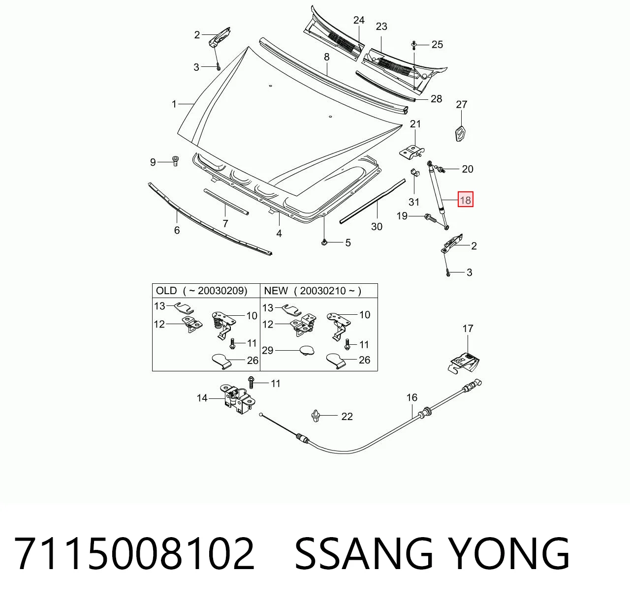 7115008102 Ssang Yong