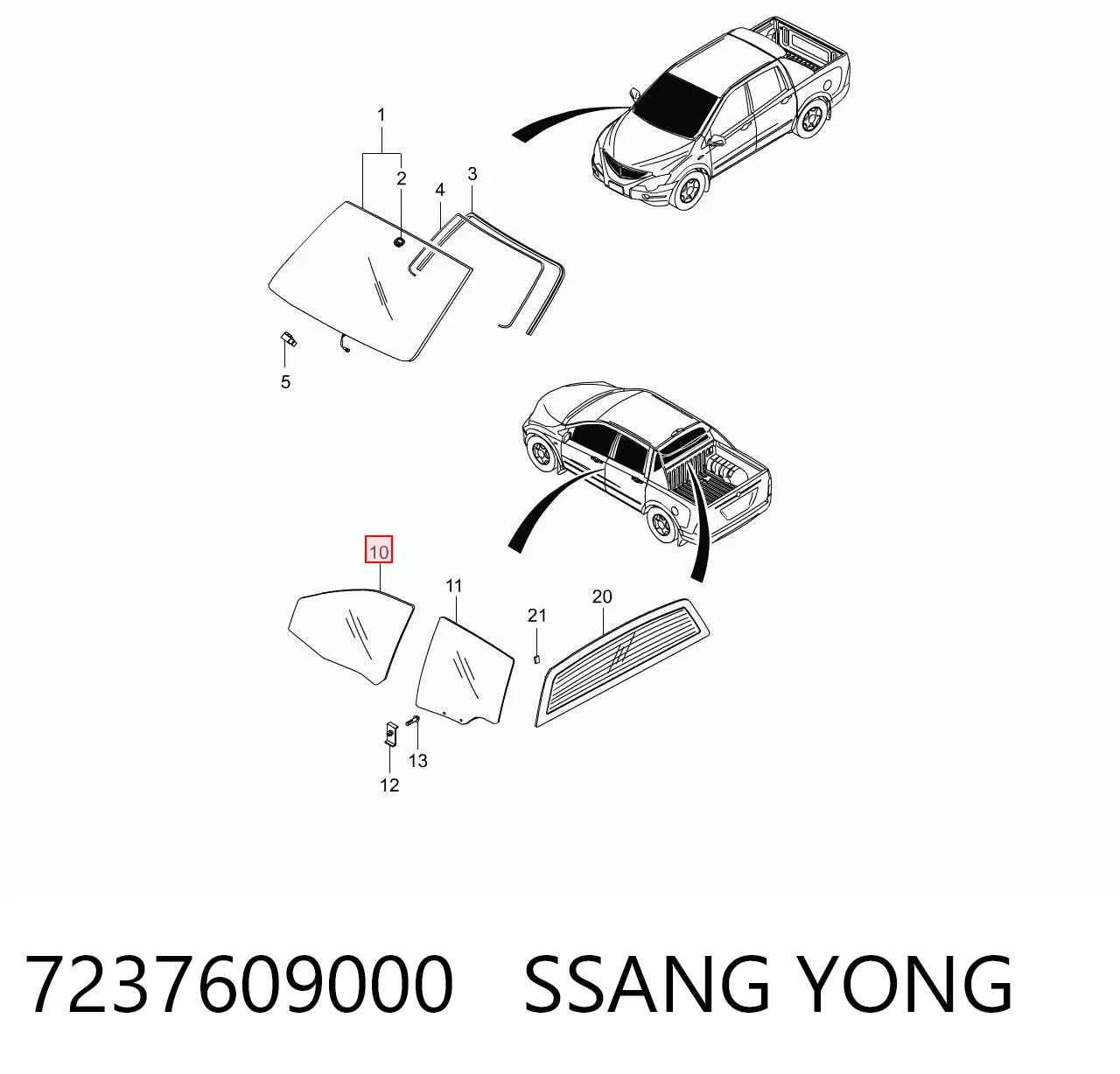 7237609000 Ssang Yong