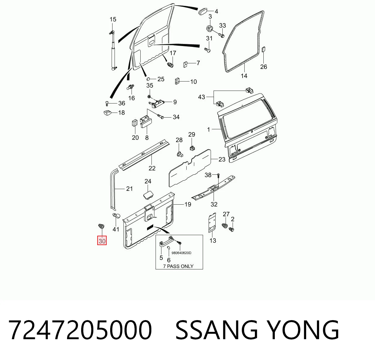 7247205000 Ssang Yong