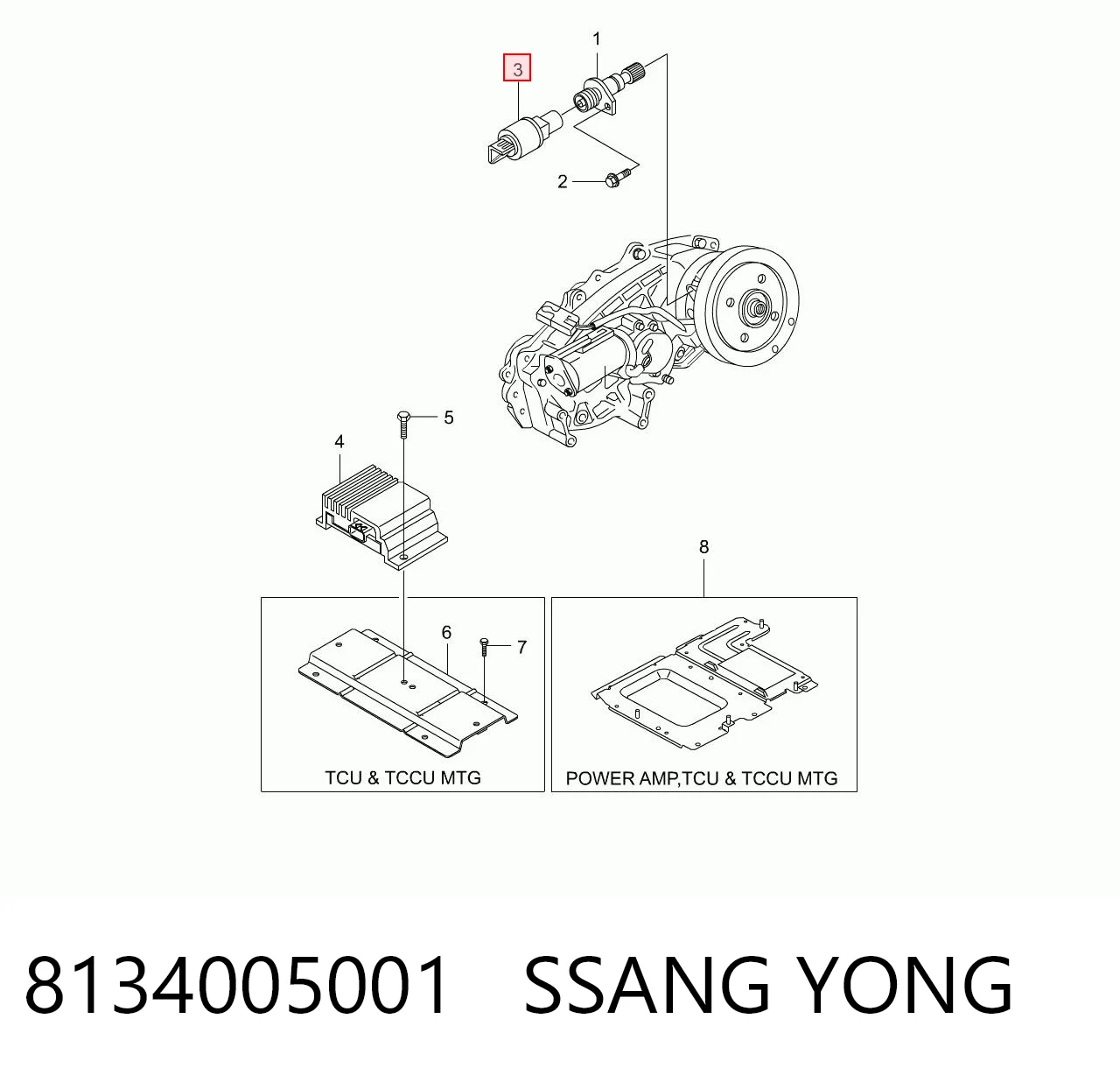 Sensor de velocidade para SsangYong Korando  