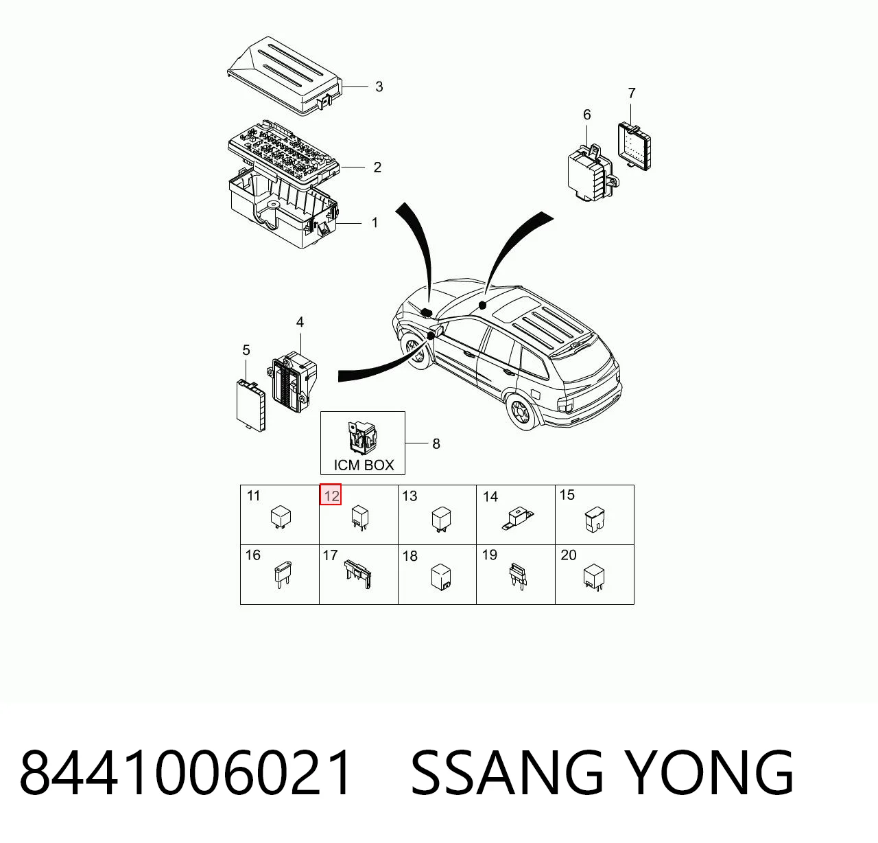 8441006021 Ssang Yong