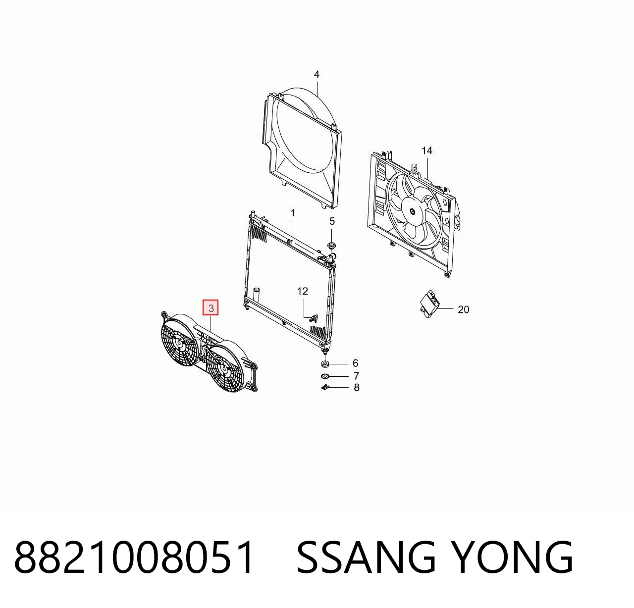8821008051 Ssang Yong