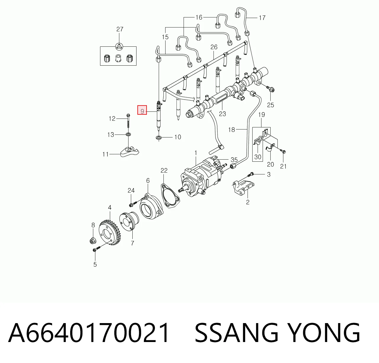 Compre Injetor de injeção de combustível SsangYong Kyron 