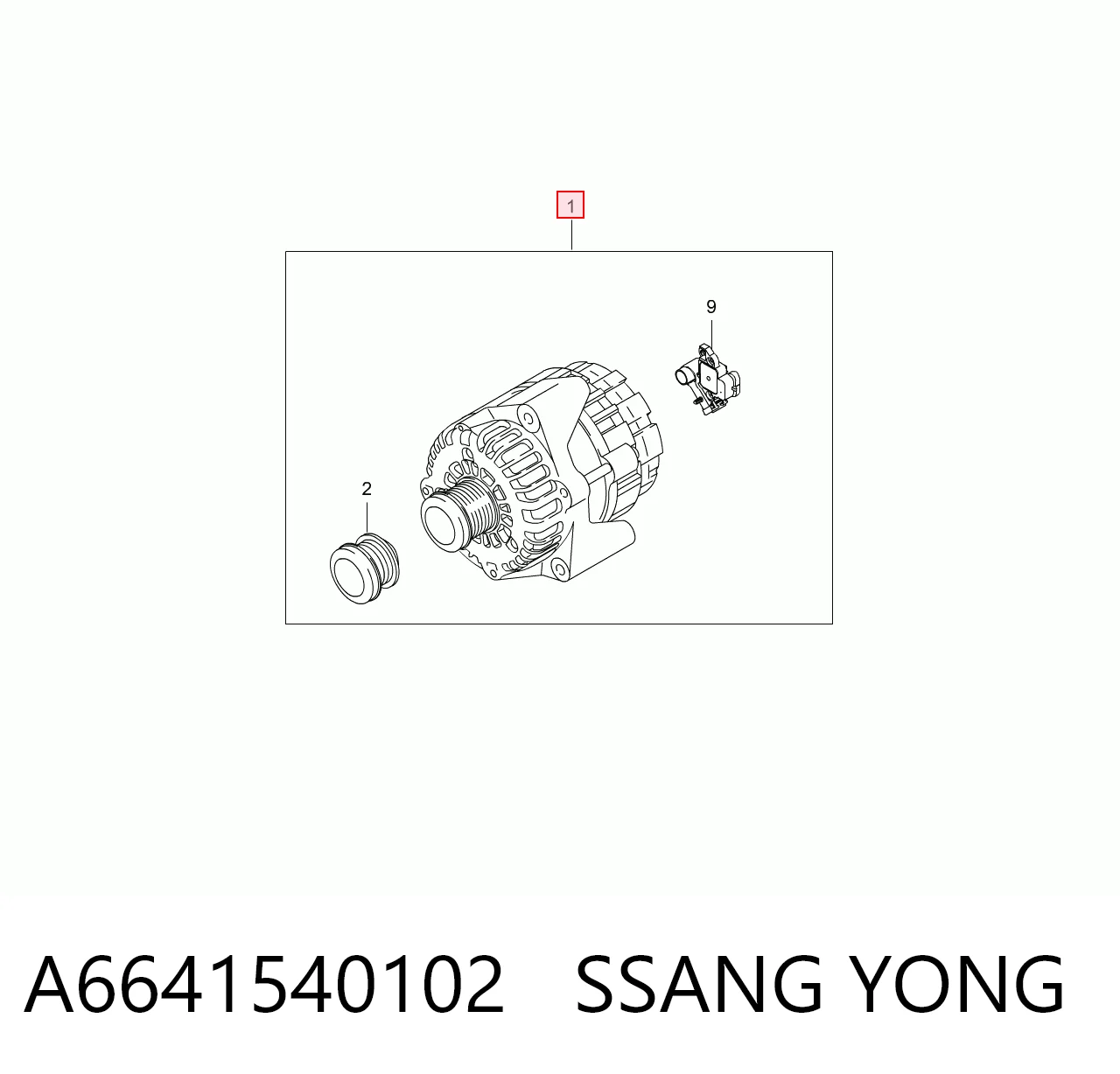 A6641540102 Ssang Yong Gerador