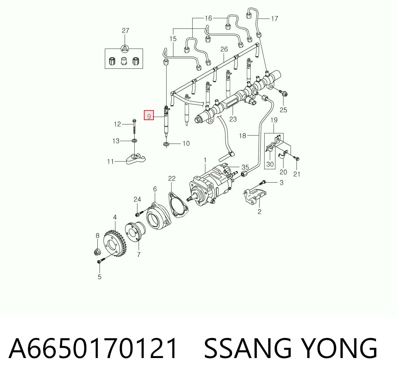 Injetor de injeção de combustível SsangYong Kyron preço, a partir de 109,30 USD